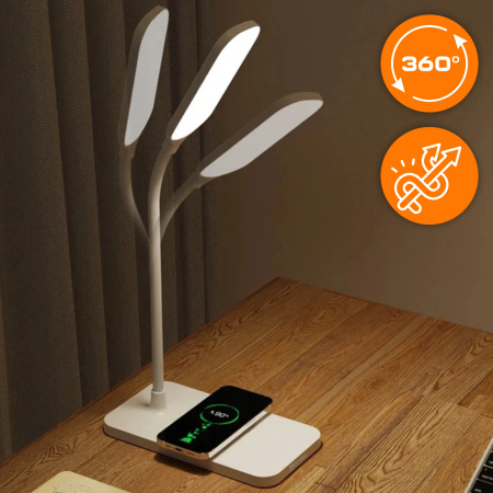 LED DESK LAMP SCHOOL LAMP TOUCH FOR READING WORK NIGHT LIGHT - WHITE