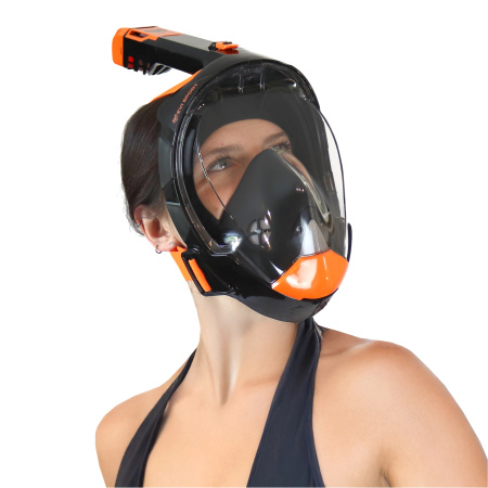 MASKA DO NURKOWANIA PŁYWANIA SNORKELINGU PEŁNOTWARZOWA NIE PARUJE OV+ L/XL