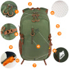 TOURIST TREKKING MOUNTAIN BACKPACK 25L MEN'S WOMEN'S STRONG FOR MOUNTAINS GREEN