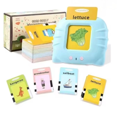 Educational card reader for LEARNING POLISH-ENGLISH 112 cards 224 words