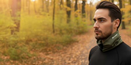 KOMINIARKA TERMOAKTYWNA KOMIN balaclava BANDANA NA TWARZ ROWER ocieplana - Army Green