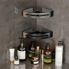 2x EVI HOME Loft corner bathroom shelf for shower - black