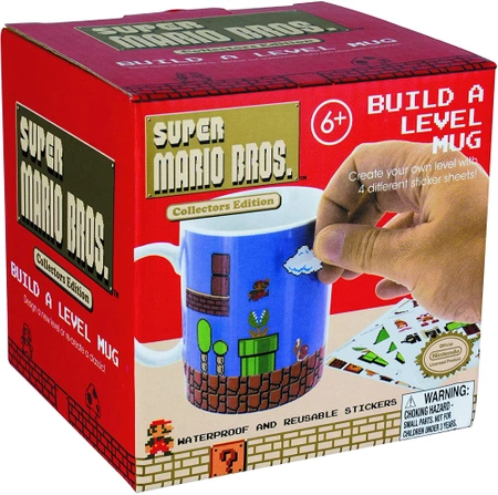SUPER MARIO Bros Do It Yourself (Build A Level) mug with stickers