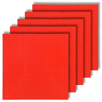 CONSTRUCTION PLATES for LEGO bricks 32x32 XL creative SET of 5 pieces Red