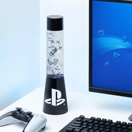 Lávová lampa PlayStation, noční světlo, dekorativní - modrá 33cm