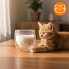 Cat thermal glass with double wall COFFEE TEA LATTE MUG 250ML