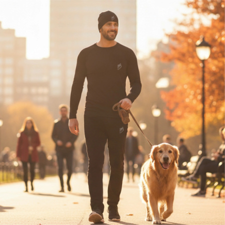 TERMOAKTIVNÍ ZIMNÍ ČEPICE REFLEXNÍ NA BĚHÁNÍ PÁNSKÁ DÁMSKÁ ČERNÁ L/XL