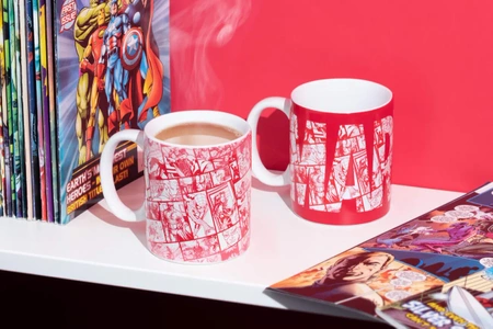 MARVEL thermoactive ceramic mug - graffiti and comics