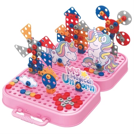 Building blocks for DIY UNICORN 3D MONTESSORI SCREWDRIVER