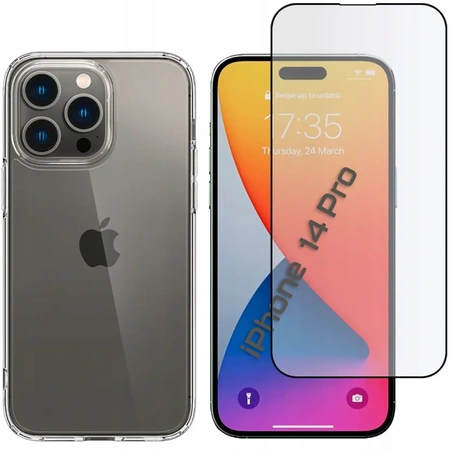 Etui ochronne pancerne + szkło hartowane do iPhone 14 Pro