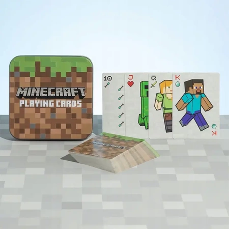 MINECRAFT playing cards + metal box
