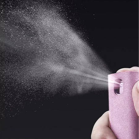 Čisticí sada pro telefon, přenosný čistič obrazovky, 2v1 sada, růžová barva