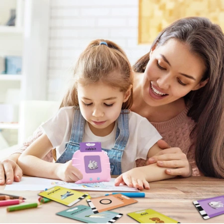 Educational card reader for LEARNING POLISH-ENGLISH 112 cards 224 words