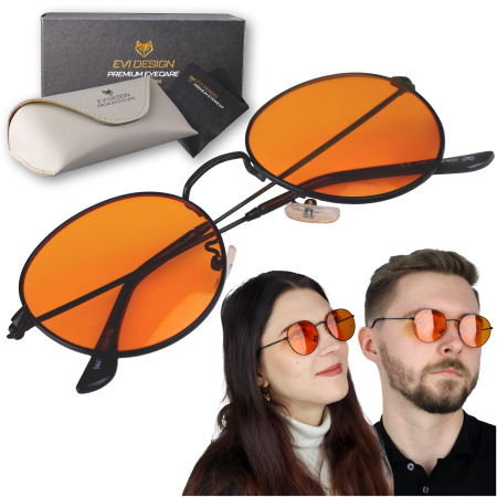 Okulary do komputera BLOKUJĄCE NIEBIESKIE ŚWIATŁO AVIATOR PILOTKI CZARNE - (czarne 3447 99%)