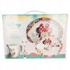 Minnie Mouse Breakfast/Lunch Dish Set for Microwave - 5 in 1: plate, bowl, cup, spoon, and fork
