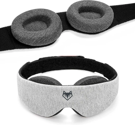 3D PREMIUM BLACKOUT ergonomic eye mask for sleeping - gray