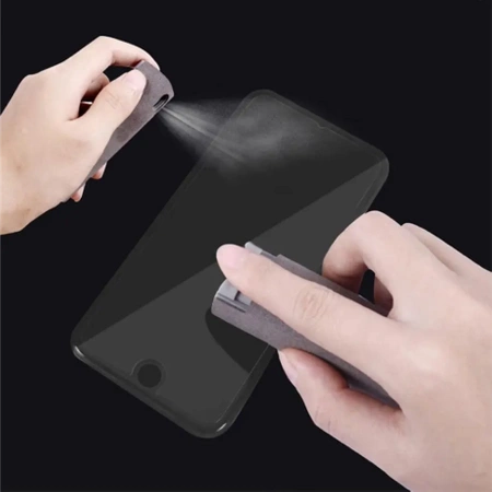 Cleaning set for phone, portable screen cleaner, 2-in-1 set, gray color