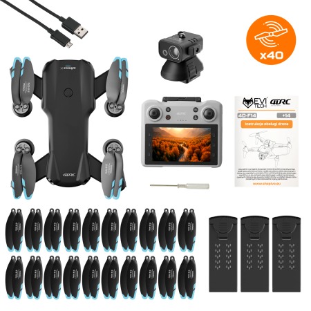 DRONE FlyPro14 2 CAMERAS OBSTACLE RADAR BRUSHLESS MOTORS 75min TOY