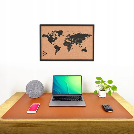 Ochranná podložka pod klávesnici a myš na stůl 60x35 cm - hnědá a béžová