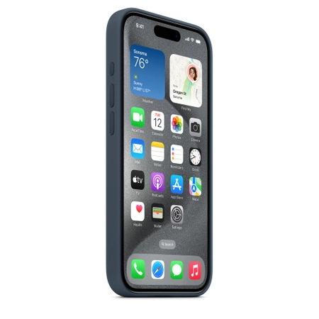 Oryginalne etui APPLE trwała obudowa iPhone 15 PRO MagSafe MT1D3ZM błękit - nowe, otwarte opakowanie