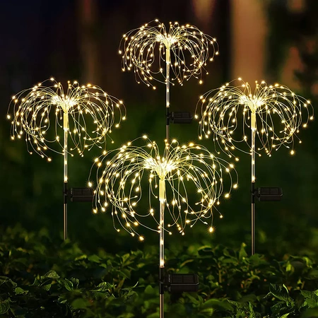 Lampa solarna zewnętrzna ogrodowa dmuchawiec Fajerwerki FIREWORKS 120 LED - set of 2