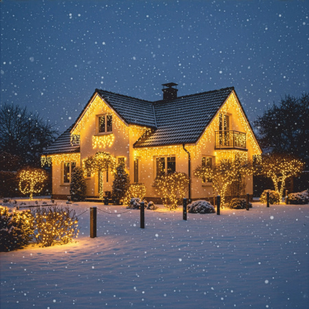 OUTDOOR LIGHTS 500 LED ICICLES 24M CHRISTMAS GARLAND LIGHT CURTAIN WARM