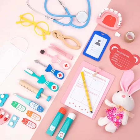 DOCTOR SET Wooden LITTLE DOCTOR Dentist Toy for Kids WOOD XXL