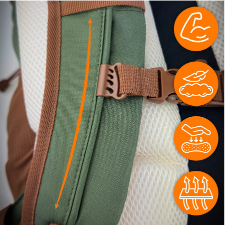 TOURIST TREKKING MOUNTAIN BACKPACK 25L MEN'S WOMEN'S STRONG FOR MOUNTAINS GREEN