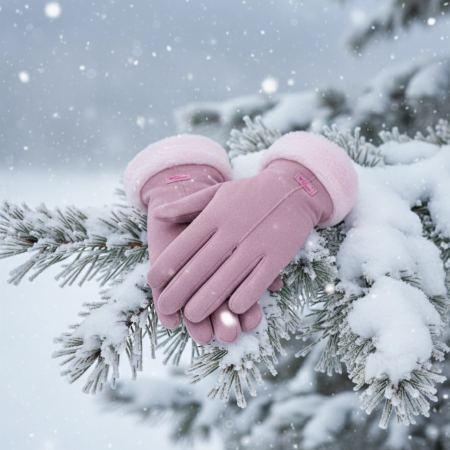 WOMEN’S WINTER TOUCHSCREEN GLOVES WARM INSULATED FOR PHONE PINK ELEGANT