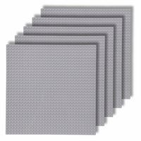 CONSTRUCTION PLATES for LEGO bricks 32x32 XL creative SET of 5 pieces light grey