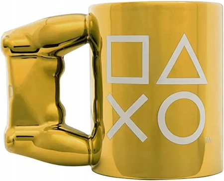PLAYSTATION PAD Keramický hrnek s ovladačem PS4 PS5 - zlatý