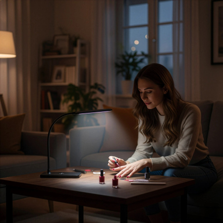 LED DESK LAMP SCHOOL LAMP TOUCH FOR READING WORK NIGHT LIGHT - BLACK