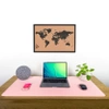 Protective desk mat for keyboard and mouse table 90x45 cm - powder pink