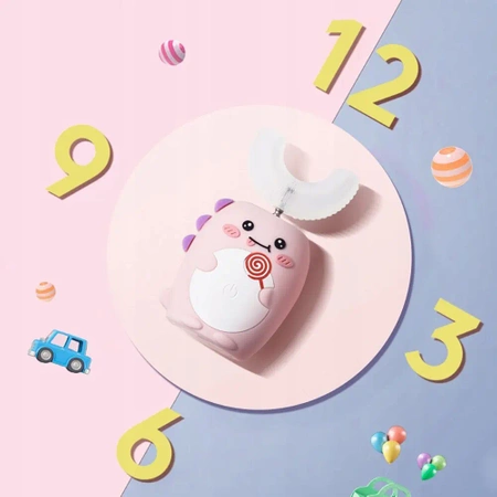 Szczoteczka soniczna dla dzieci do zębów EVI KIDS wersja 360 st z UV - różowa