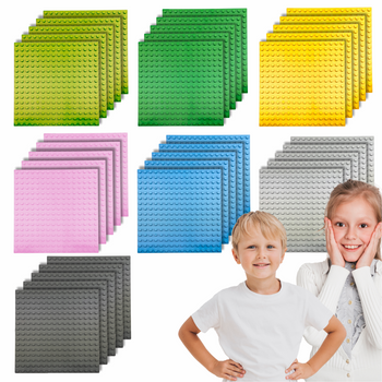 CONSTRUCTION PLATES for LEGO Duplo blocks 16x16 creative COLORFUL SET of 35 pieces