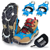 HIKING SHOE GRIPPERS ANTI-SLIP CHAINS TREKKING SPIKES WITH CASE - 37-40 CRAMPONS PREMIUM