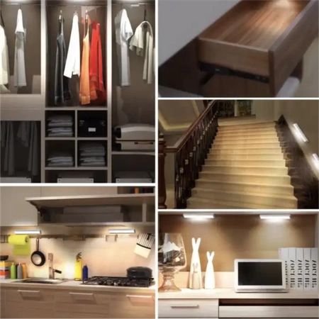 LED Lamp with Motion Sensor for Closet, Self-Adhesive Light Strip with Magnet
