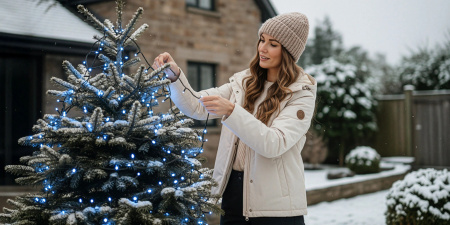 OUTDOOR CHRISTMAS LIGHTS 500 LED CHRISTMAS LIGHTS FOR CHRISTMAS TREE 35m XXL - COLD