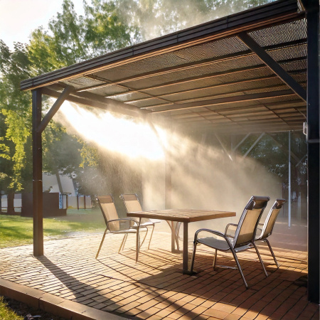 ZRASZACZ OGRODOWY KURTYNA WODNA MGIEŁKA SYSTEM NAWADNIANIA 10M DYSZ MOSIĄDZ