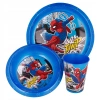 Sada nádobí do mikrovlnné trouby SPIDERMAN - talíř, miska, hrnek MARVEL