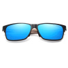 NERDY polarised sunglasses wood UV400 set XXL with case - mirror blue