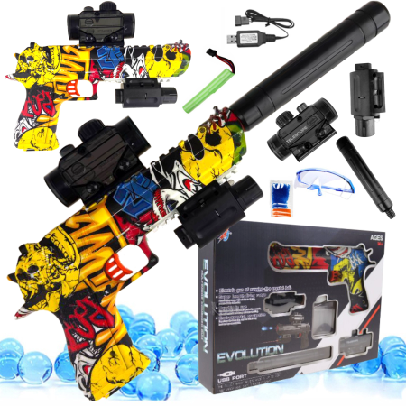 Gel ball gun KARABIN automatic laser set DESERT EAGLE CS