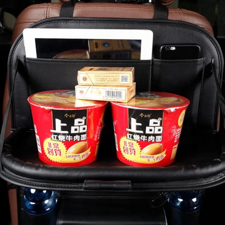 Car seat organiser with table, seat protection cover Eco-leather
