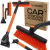 Car Window Scraper and Snow Brush for Clearing Snow from Vehicles