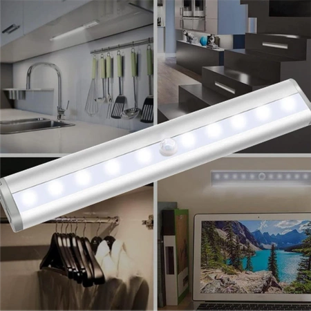 LED lampa s pohybovým senzorem pro skříň, samolepící světelný pruh s magnetem