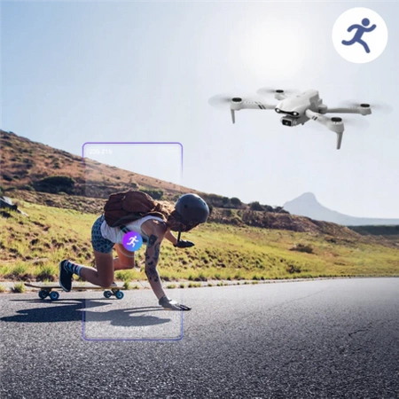 DRON F10 2 kamery bezkartáčové motory vznášení WIFI 3x20min HRAČKA APP SET