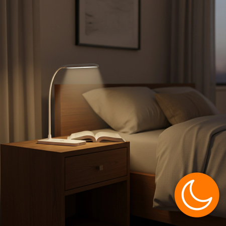 LED DESK LAMP SCHOOL LAMP TOUCH FOR READING WORK NIGHT LIGHT - WHITE