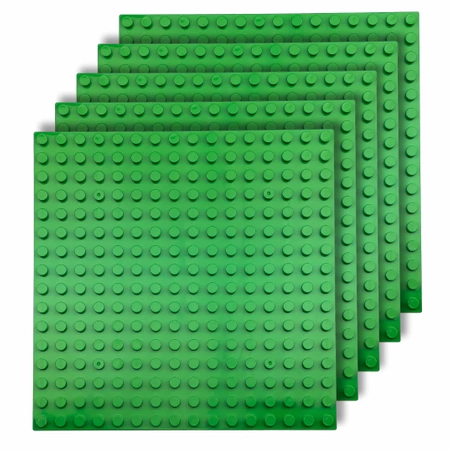 CONSTRUCTION PLATES for LEGO Duplo blocks 16x16 creative SET of 5 pieces dark green