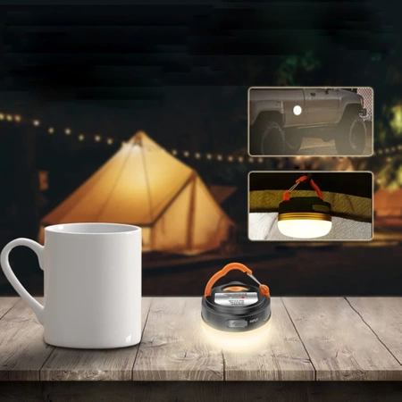 LAMPA TURYSTYCZNA LATARKA KEMPINGOWA AKUMULATOROWA LED POWERBANK BIWAK USB