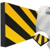 PROTECTIVE BUMP for garage wall, parking lot protector mat, 50x10x1.5cm - set of 10